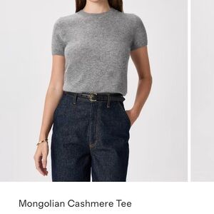 Mongolian Cashmere Short Sleeve Sweater